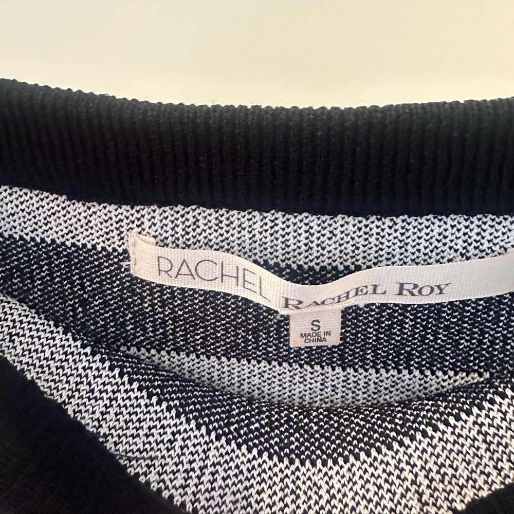 Rachel Roy Black & White Striped Skirt - Picture 2 of 2